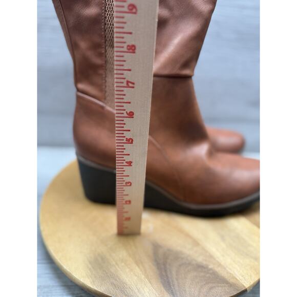 Naturalizer Adrian Women's Toffee Brown Smooth Boots 11m-Wide Calf - Picture 8 of 9